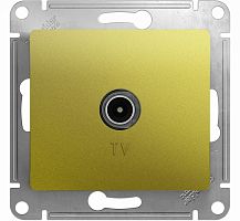 Розетка TV Коннектор без рамки Systeme Electric Glossa 1-м. фисташковый картинка